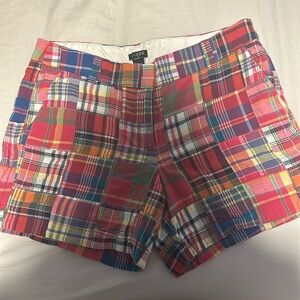 plaid J.Crew shorts, size 6, used